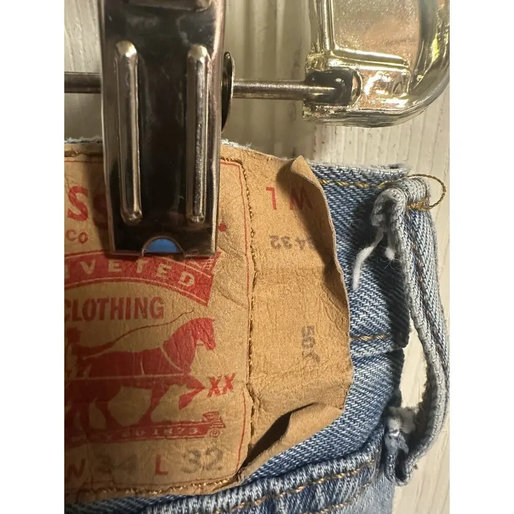 Vintage Levi's 501 XX Button Fly Jeans 34x 32 Made Mexico 100% Cotton Red Label